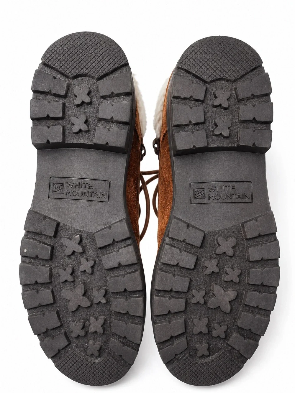 White Mountain Deserve Faux Fur Lace-Up Hiking Boots Women’s Size 6
